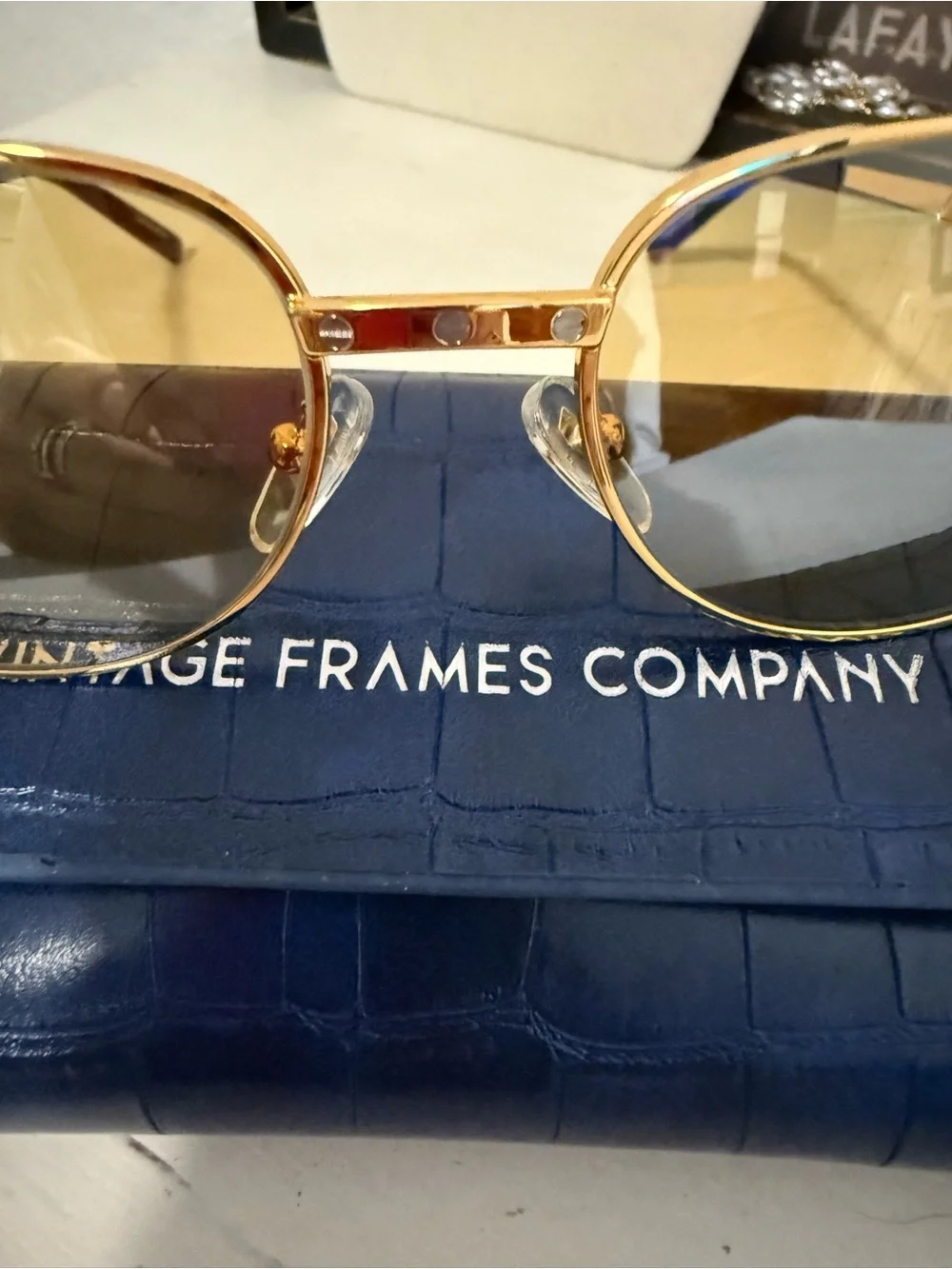 Vintage Frames DETROIT PLAYER 2 LOVE COLLECTION 24KT TWO-TONE YELLOW GOLD